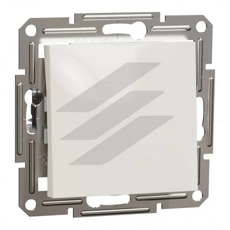 Вимикач кнопковий, без рамки, кремовий, серія Asfora, Schneider Electric