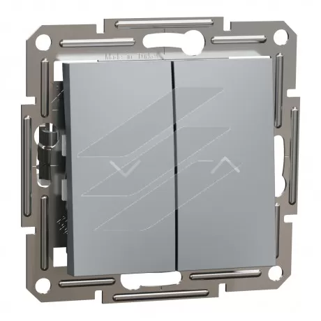 Вимикач для жалюзі (самозатискні клеми), сталь, серія Asfora, Schneider Electric