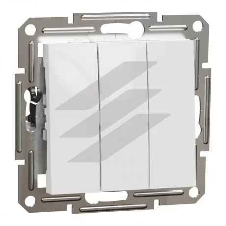 Вимикач 3-х клавішний, білий колір, без рамки, Asfora, Schneider Electric