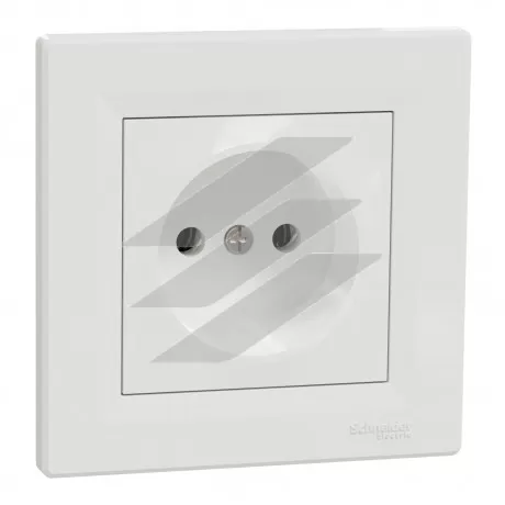 Розетка без заземлення, біла, серія Asfora, Schneider Electric