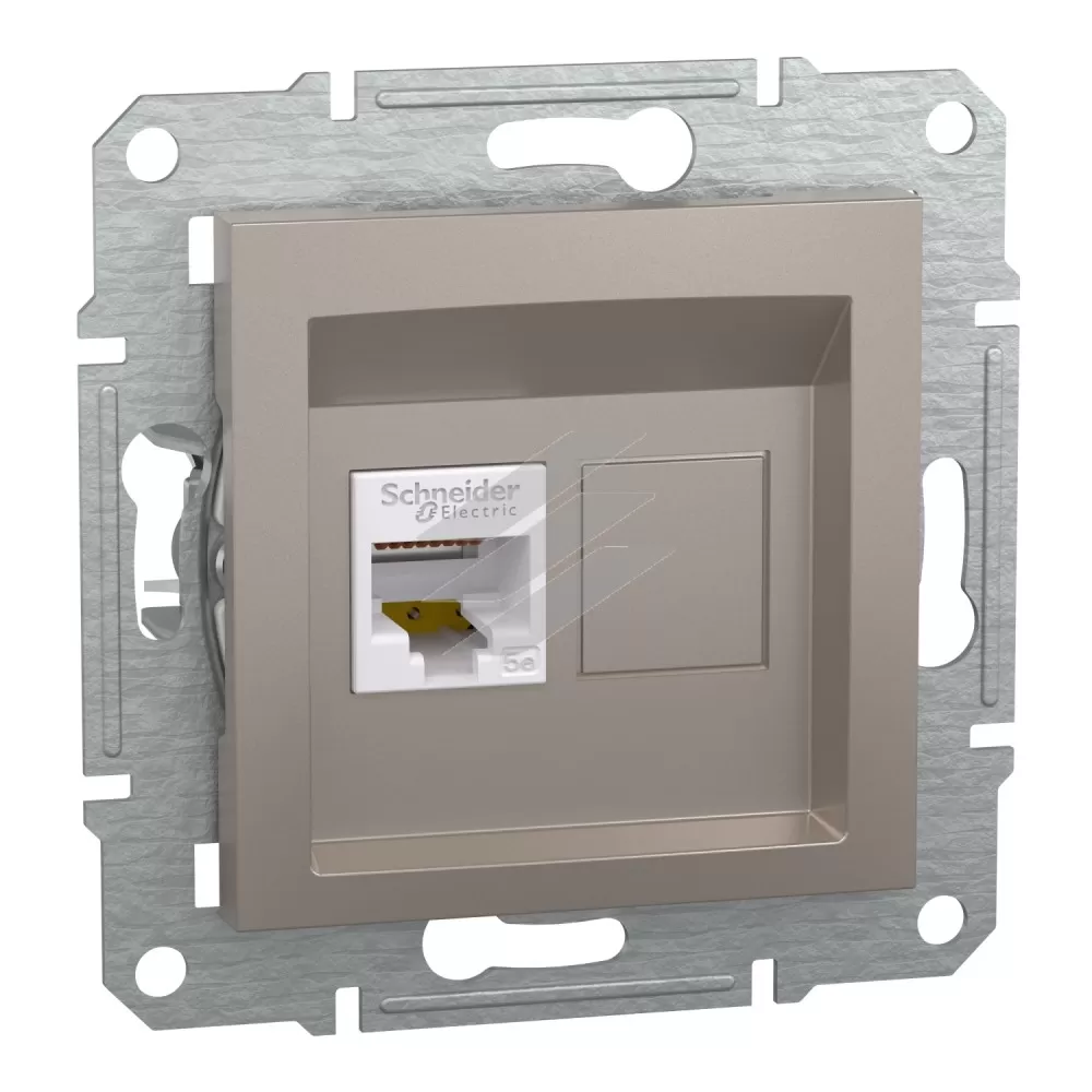 Розетка комп'ютерна RJ45, бронза, серія Asfora, Schneider Electric
