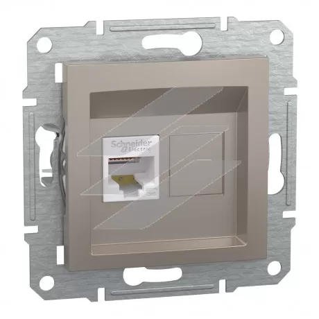 Розетка комп'ютерна RJ45, бронза, серія Asfora, Schneider Electric
