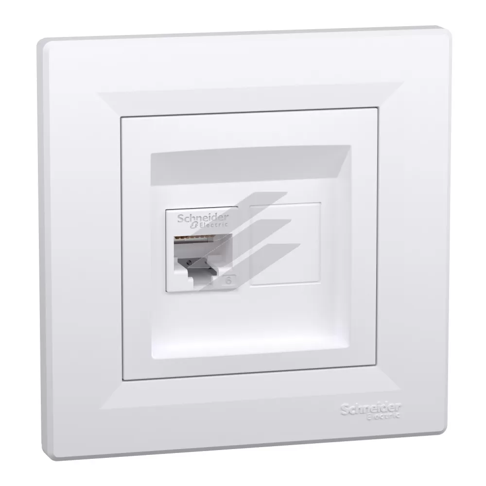 Розетка комп'ютерна RJ45, біла, серія Asfora, Schneider Electric