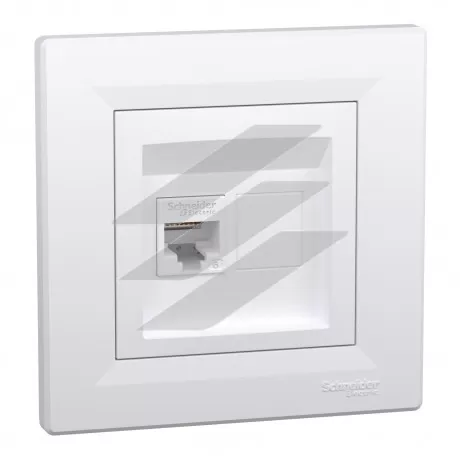 Розетка комп'ютерна RJ45, біла, серія Asfora, Schneider Electric