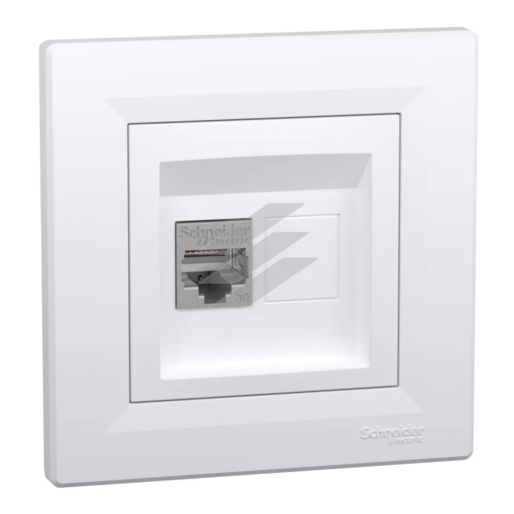 Розетка комп'ютерна RJ45, біла, серія Asfora, Schneider Electric