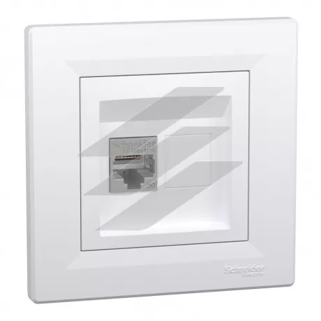 Розетка комп'ютерна RJ45, біла, серія Asfora, Schneider Electric
