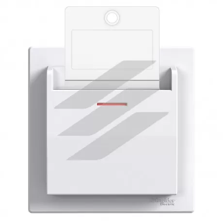 Вимикач картковий з ключем механічний, білий, серія Asfora, Schneider Electric