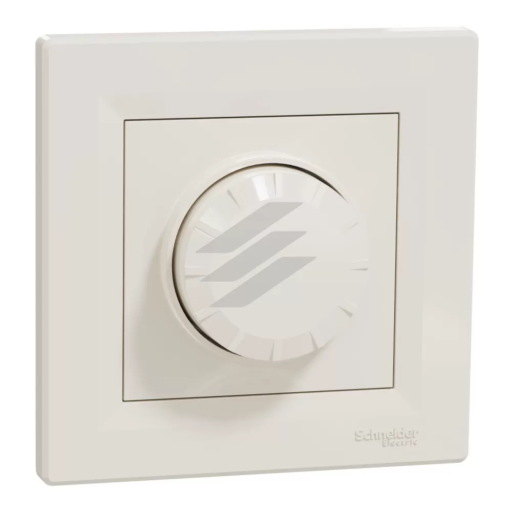 Світлорегулятор поворотний RC 3-370Вт, кремовий, серія Asfora, Schneider Electric
