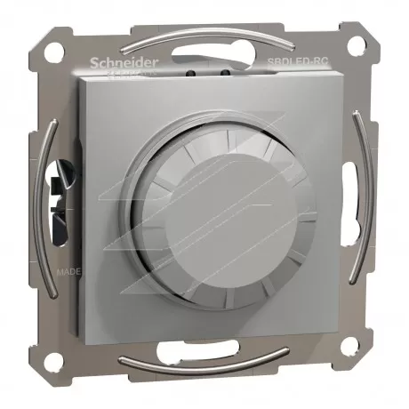 Світлорегулятор поворотний RC 3-370Вт, алюміній, серія Asfora, Schneider Electric