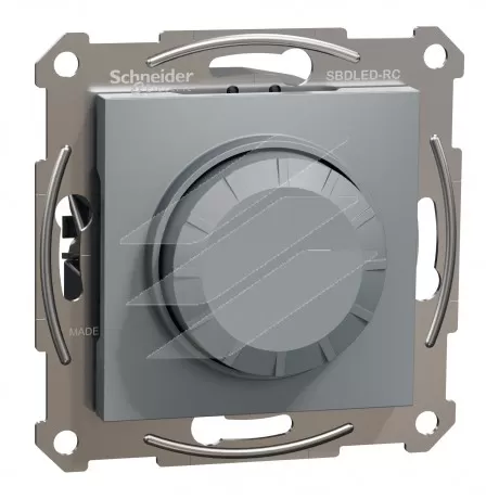 Світлорегулятор поворотний RC 3-370Вт, сталь, серія Asfora, Schneider Electric