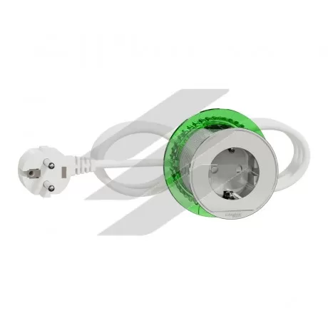 Розетковий блок вбудованого встановлення 1x 2К+З, білий колір, Schneider Electric