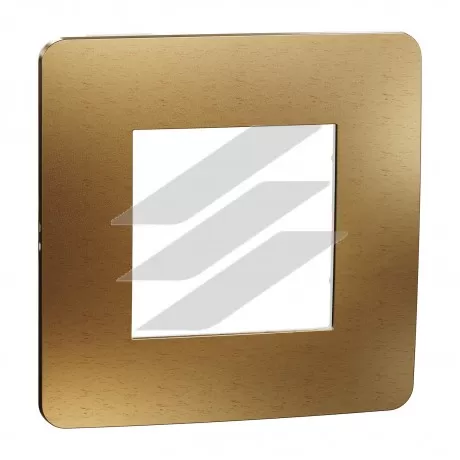 Рамка 1-постова матова мідь, білий колір, Schneider Electric