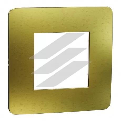 Рамка 1-постова матове золото, бежевий, Schneider Electric