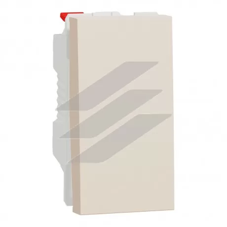 Вимикач 1-клавішний кнопковий сх.1 10А, 1 модуль бежевий, Schneider Electric