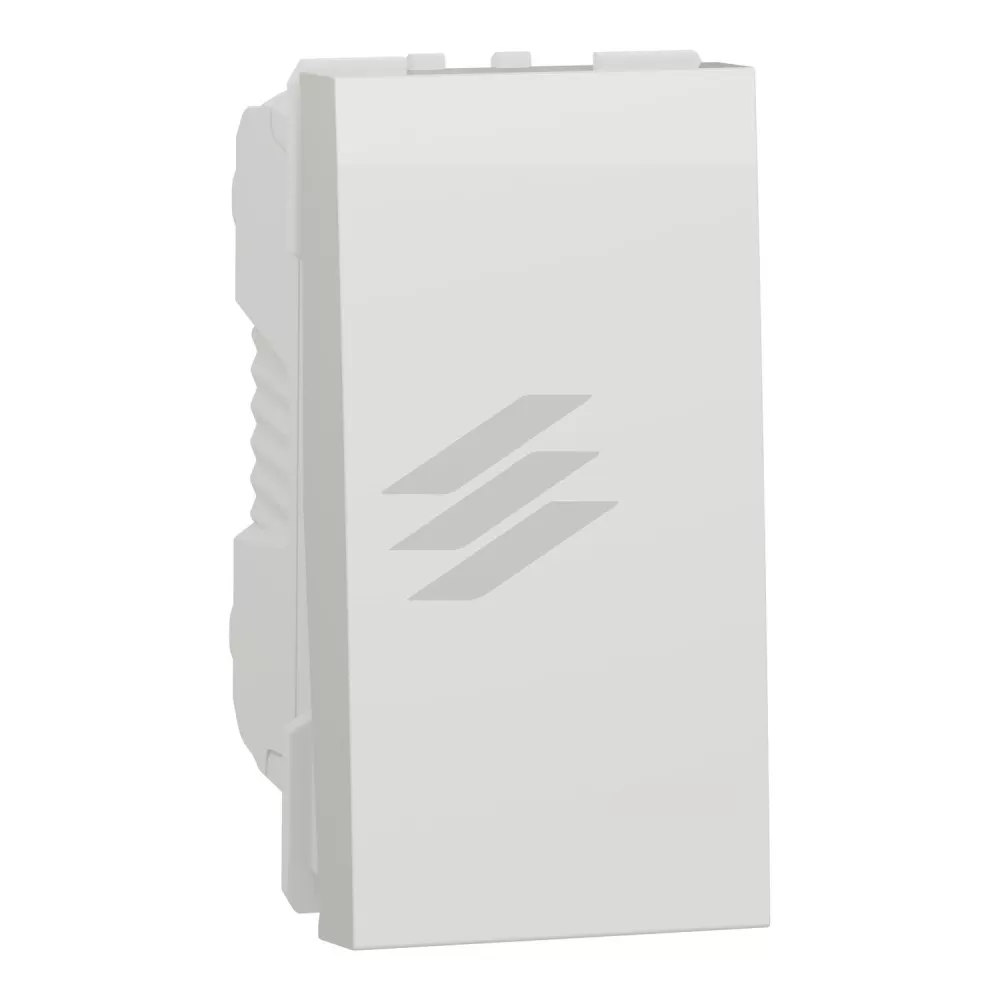 Вимикач 1-клавішний, схема 1 16А, 1 модуль, білий колір, Schneider Electric