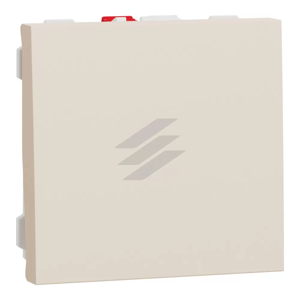 Вимикач 1-клавішний, сх.1, 10А, 2 модуля, бежевий, Schneider Electric