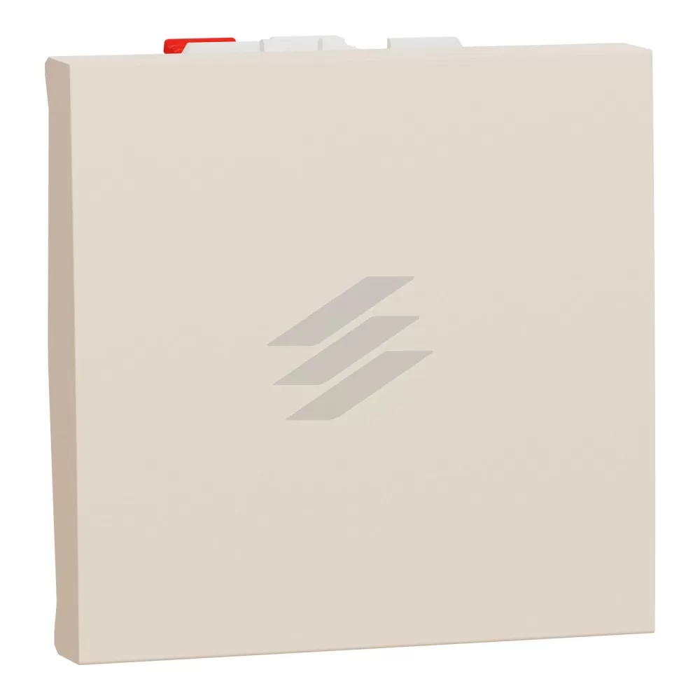 Вимикач 1-клавішний кнопковий сх.1, 10А, 2 модулі, бежевий, Schneider Electric