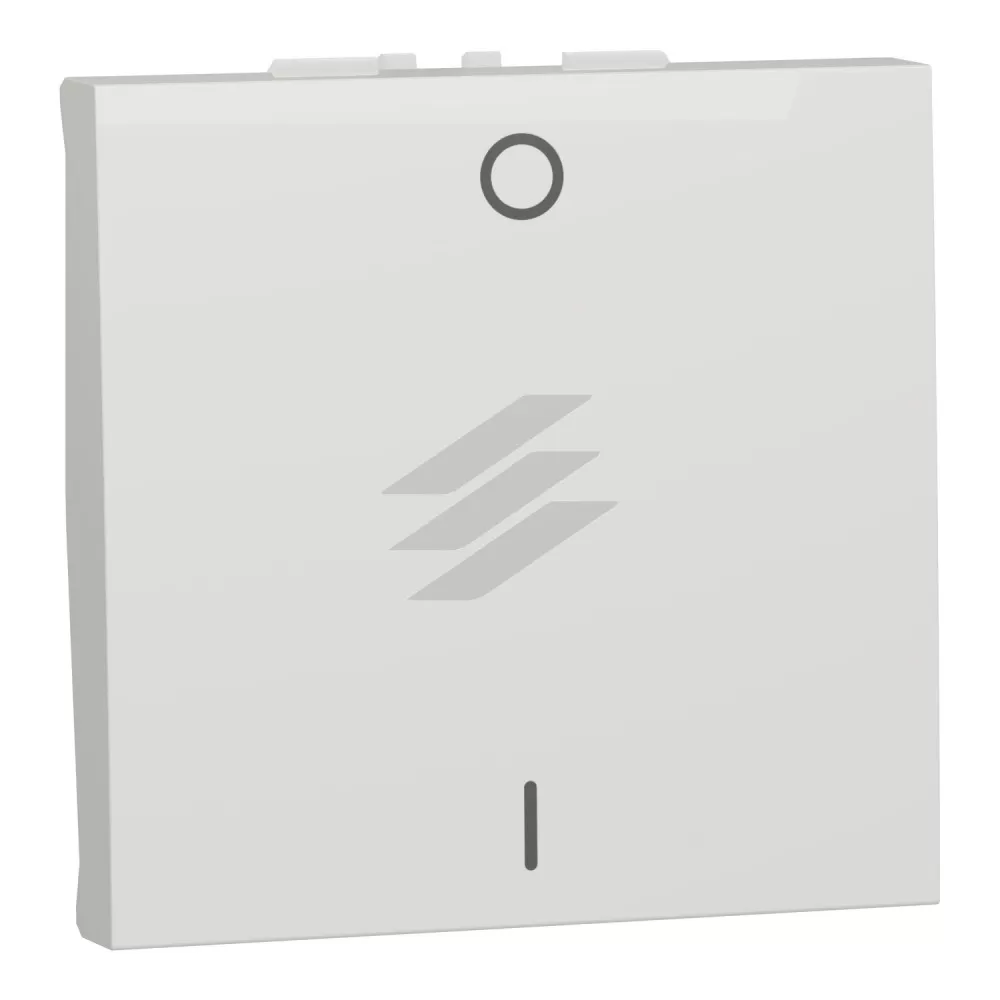 Двополюсний вимикач 16А, 2 модулі, білий колір, Schneider Electric