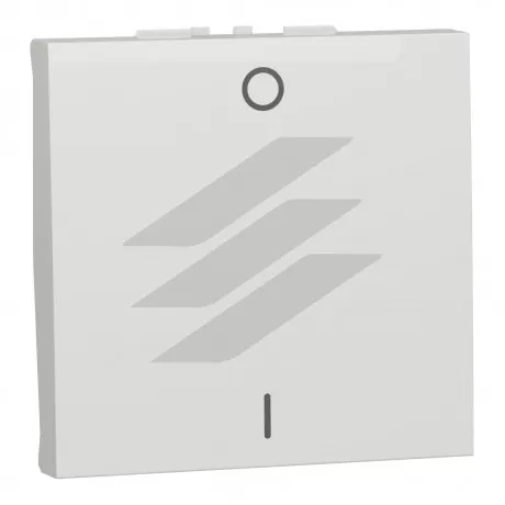 Двополюсний вимикач 16А, 2 модулі, білий колір, Schneider Electric