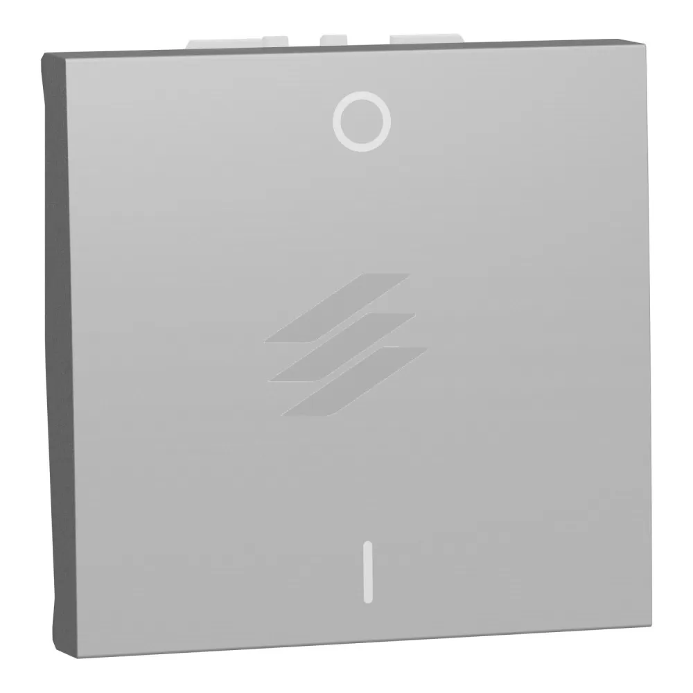 Двополюсний вимикач 16А, 2 модулі, алюміній, Schneider Electric