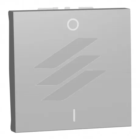 Двополюсний вимикач 16А, 2 модулі, алюміній, Schneider Electric