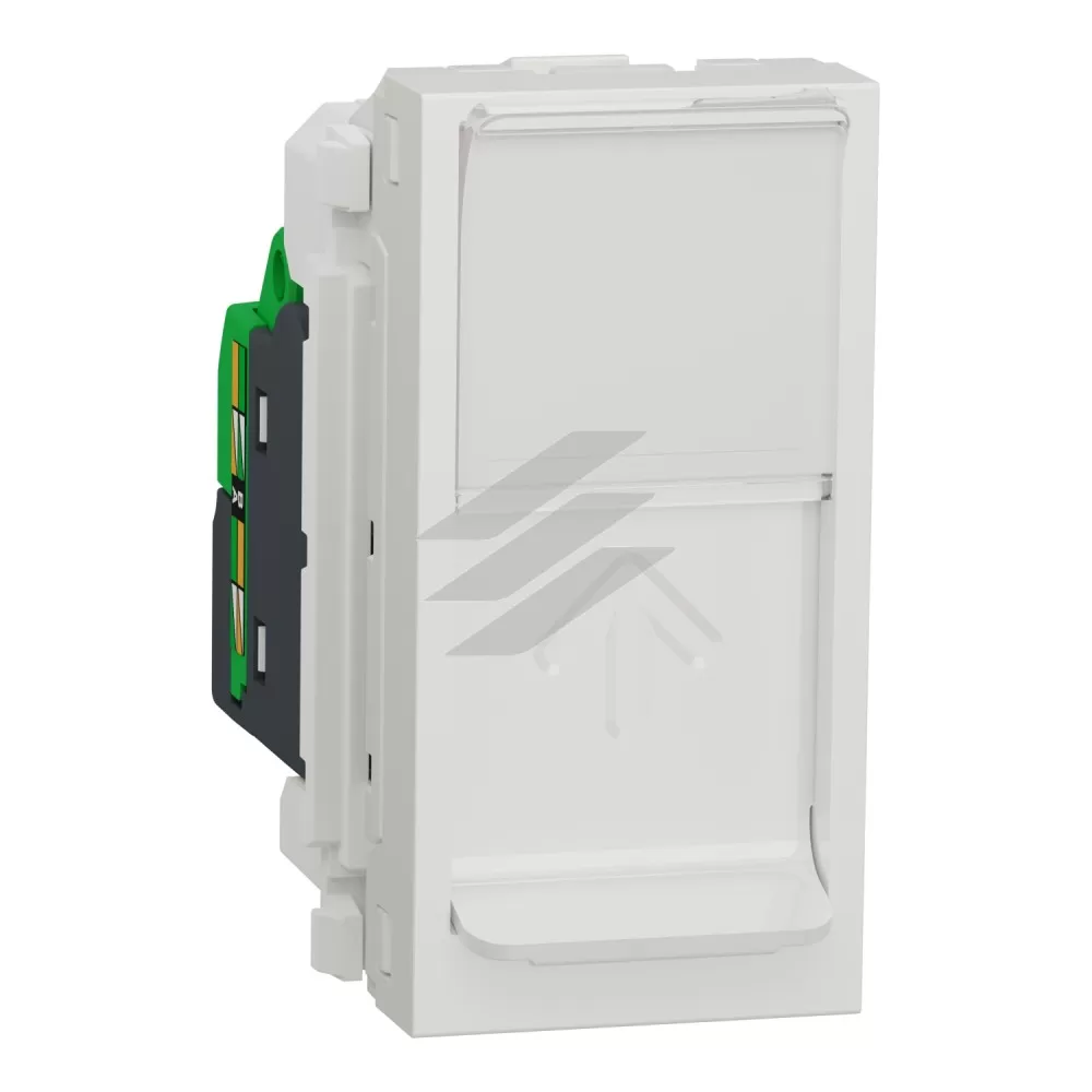 Розетка комп'ютерна RJ45, категорія 5, STP, 1 порт, білий колір, Schneider Electric