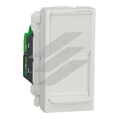 Розетка комп'ютерна RJ45, категорія 5, STP, 1 порт, білий колір, Schneider Electric