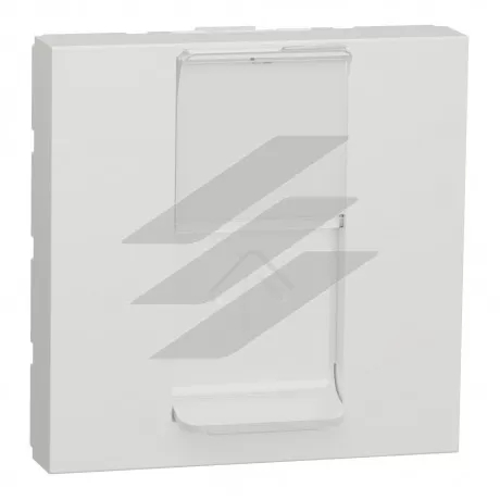 Розетка комп'ютерна RJ45, категорія 6, STP, 2 порта, білий колір, Schneider Electric