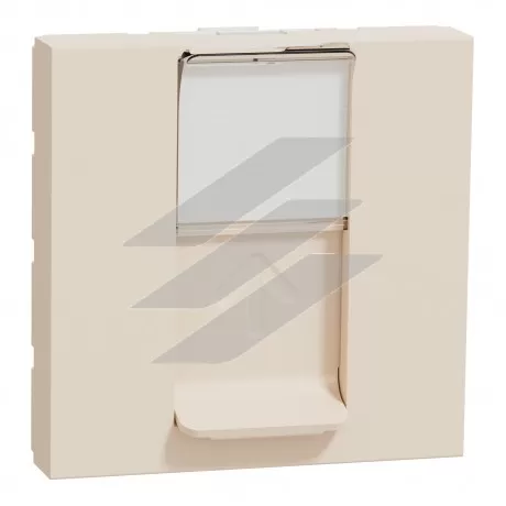 Розетка комп'ютерна RJ45, категорія 5 UTP, 2 порти, бежевий, Schneider Electric