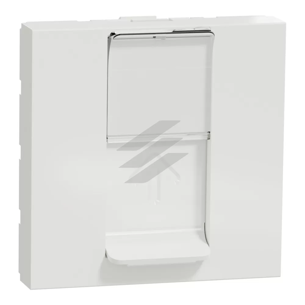 Розетка комп'ютерна RJ45, категорія 5, STP, 2 порти, білий колір, Schneider Electric