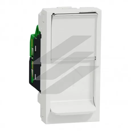 Розетка комп'ютерна RJ45, категорія 6, UTP, 1 порт, білий колір, Schneider Electric