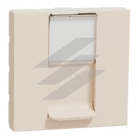 Розетка комп'ютерна RJ45, категорія 6 UTP, 2 порти, бежевий, Schneider Electric