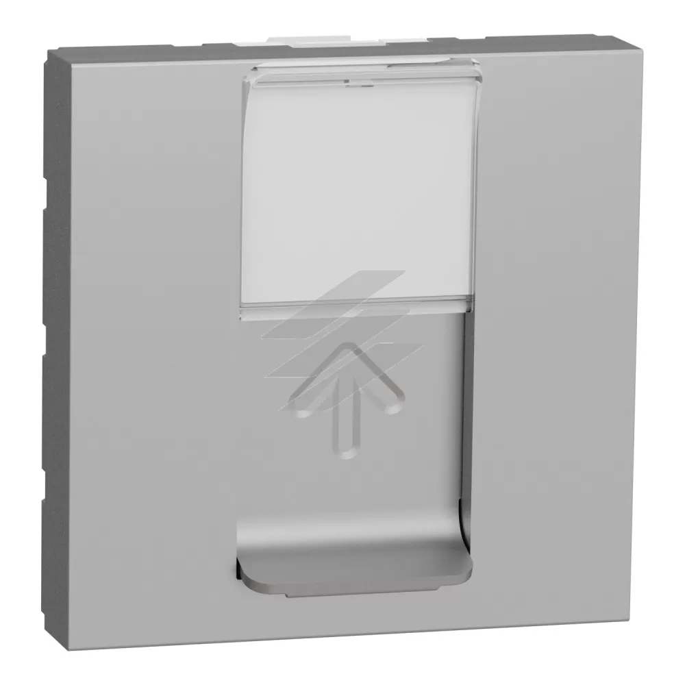 Розетка комп'ютерна RJ45, категорія 6, STP, 2 порти, алюмінієвий, Schneider Electric