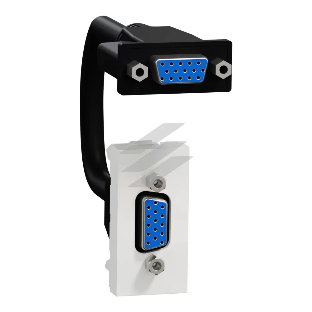 Розетка HD15 female (VGA), 1 модуль, біла, Schneider Electric