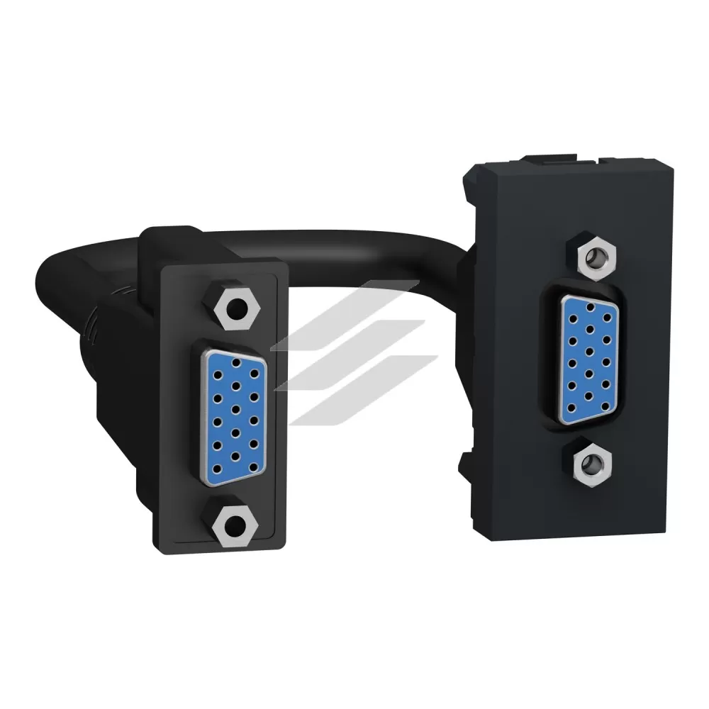 Розетка HD15 female (VGA), 1 модуль, антрацит, Schneider Electric