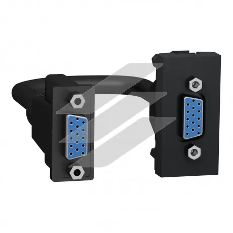 Розетка HD15 female (VGA), 1 модуль, антрацит, Schneider Electric