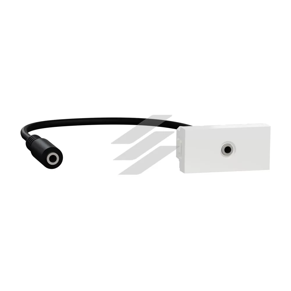 Розетка Minijack, 1 модуль, біла, Schneider Electric