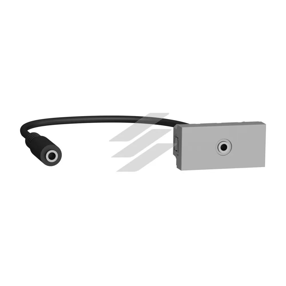 Розетка Minijack, 1 модуль, алюміній, Schneider Electric