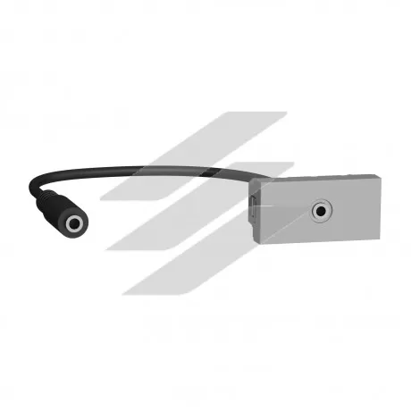 Розетка Minijack, 1 модуль, алюміній, Schneider Electric