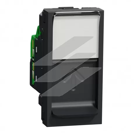 RJ45, 1 модуль, CAT6A, FTP, антрацит, Schneider Electric