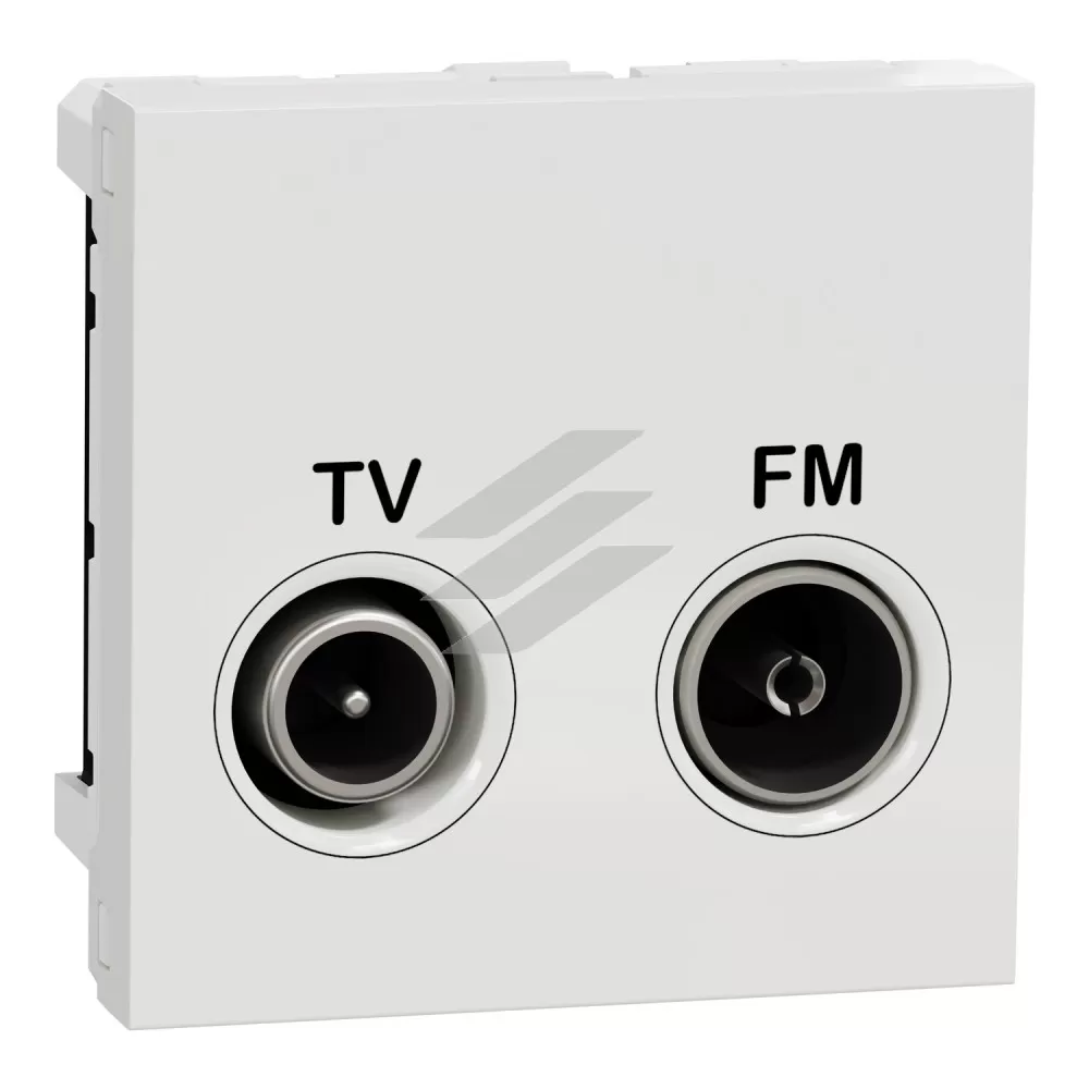 Розетка TV R кінцева, 2 модуля, біла, Schneider Electric