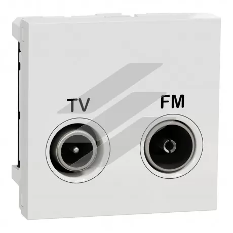 Розетка TV R кінцева, 2 модуля, біла, Schneider Electric
