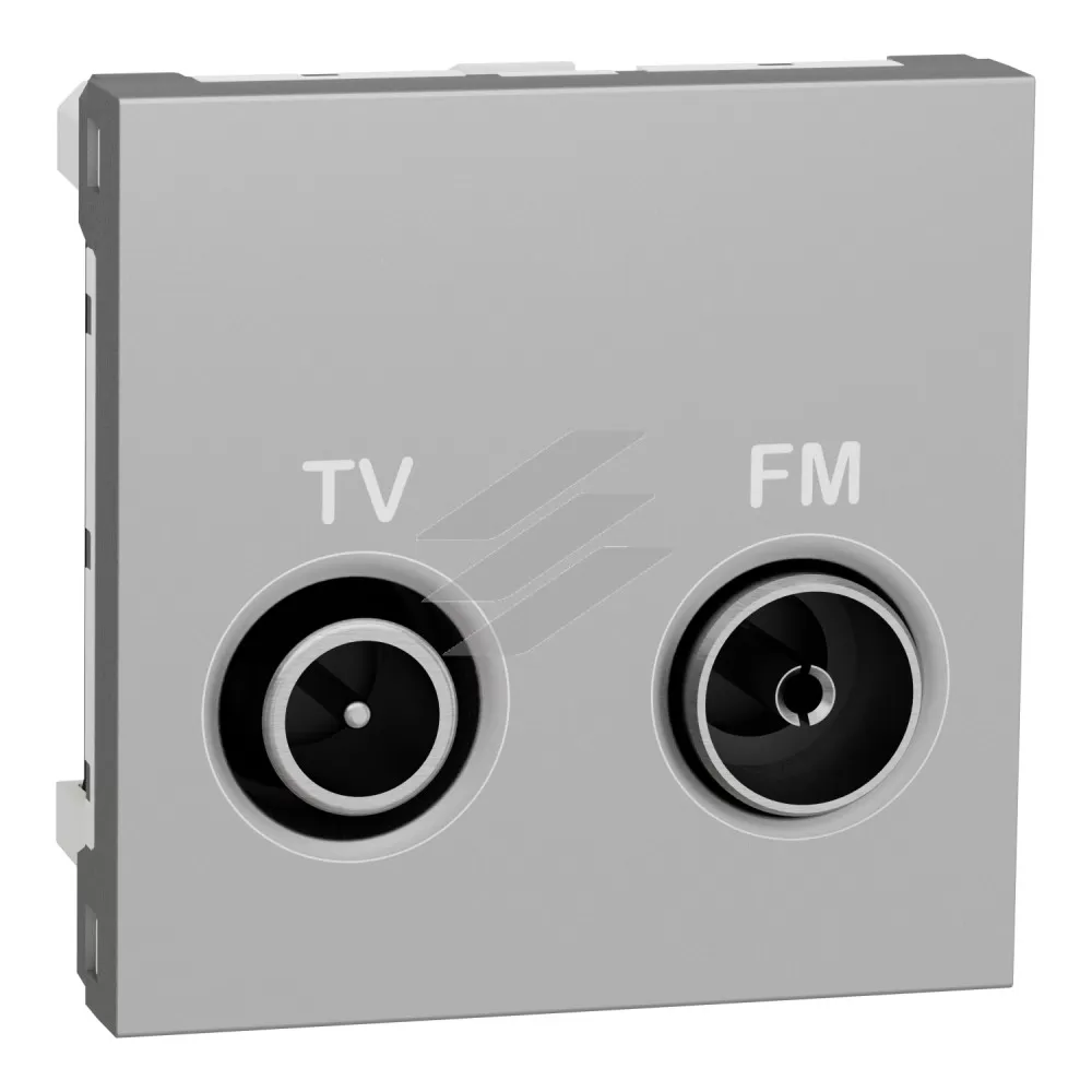 Розетка TV R кінцева, 2 модуля, алюміній, Schneider Electric