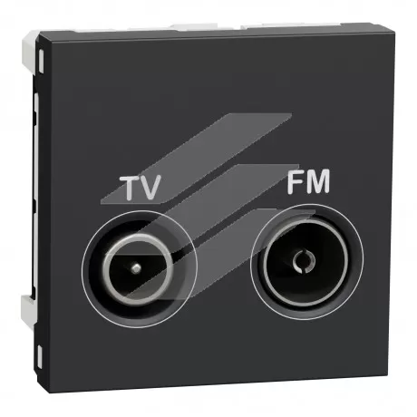 Розетка TV R кінцева, 2 модуля, антрацит, Schneider Electric