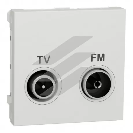 Розетка TV R кінцева, 2 модуля, біла, Schneider Electric