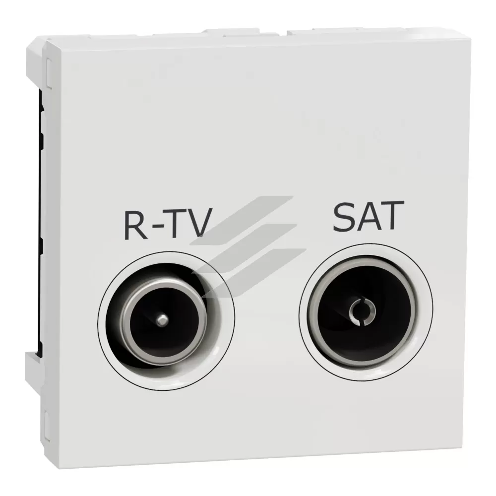 Розетка R-TV SAT, один, 2 модуля, біла, Schneider Electric