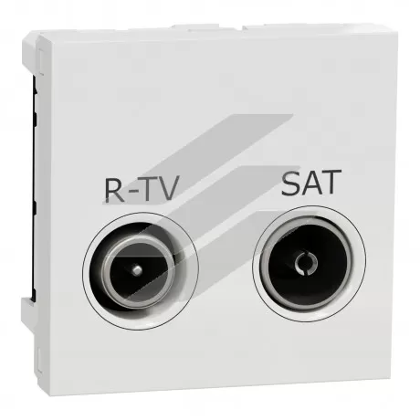 Розетка R-TV SAT, один, 2 модуля, біла, Schneider Electric