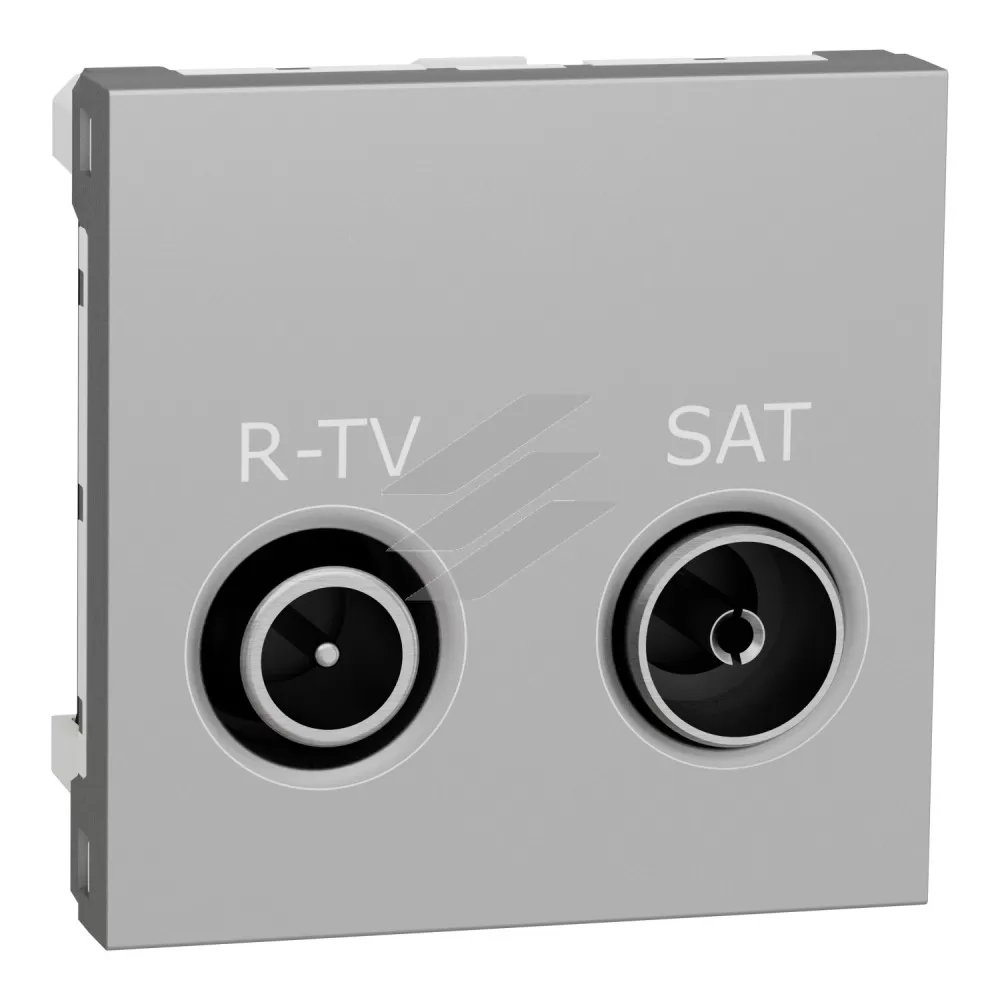 Розетка R-TV SAT, один, 2 модуля, алюміній, Schneider Electric