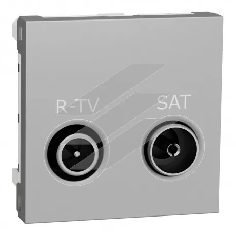Розетка R-TV SAT, один, 2 модуля, алюміній, Schneider Electric