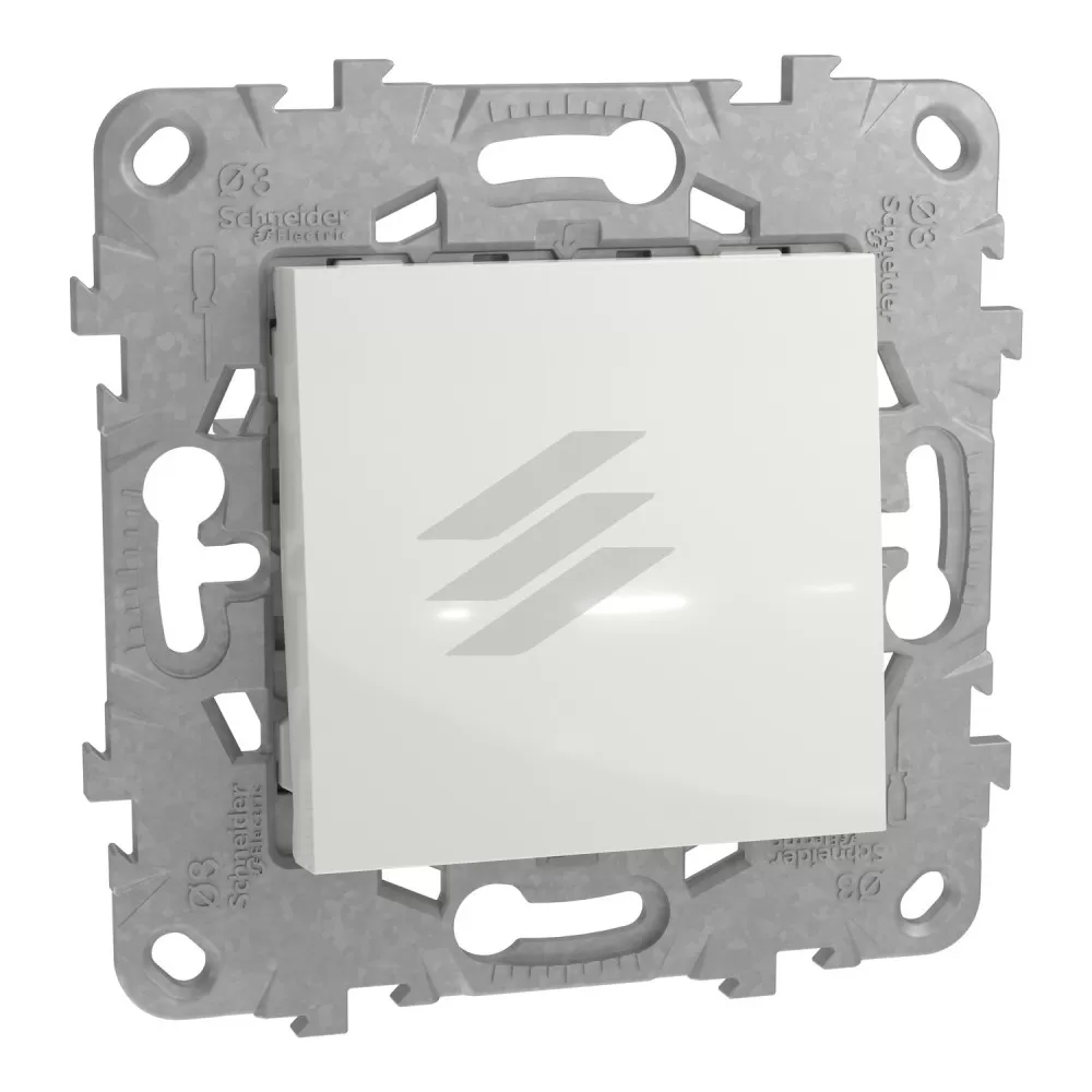 Перемикач 1-клавішний, схема 6, 10А, білий колір, Schneider Electric